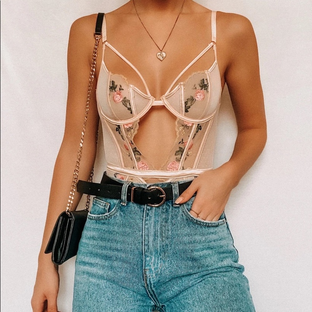 BNWT Lounge Underwear Champagne Birthday Bodysuit